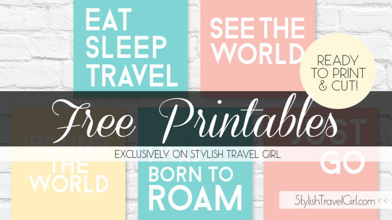free travel quote printables by Stylish Travel Girl (Wanderlust Edition)