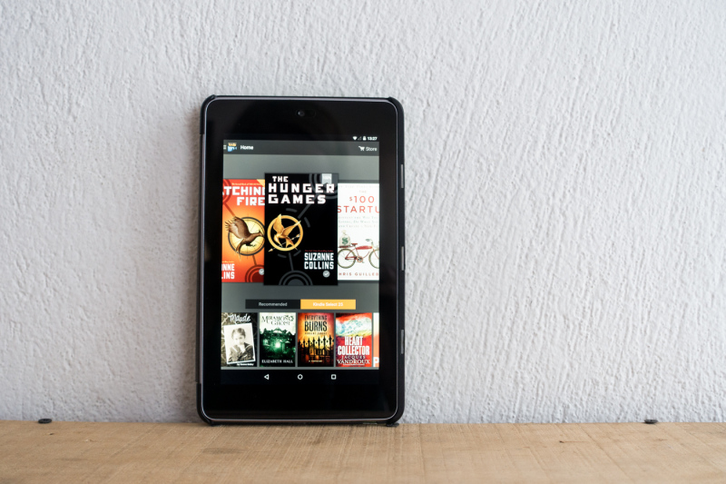 Kindle app running on my Nexus 7 tablet
