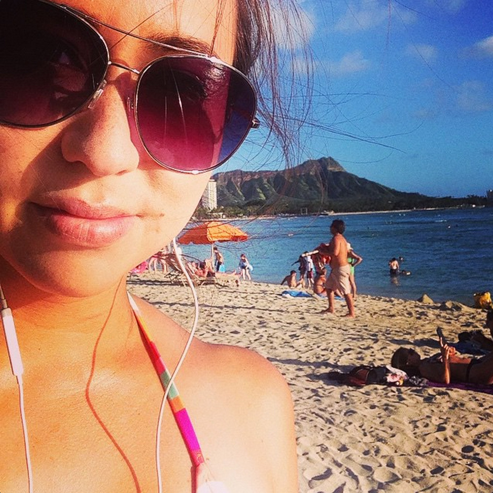 beach selfie on Instagram by happy_brain