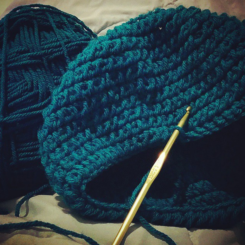 DIY Slightly Slouchy Crochet Hat on stylishtravelgirl.com