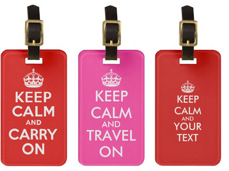 Keep Calm luggage tags