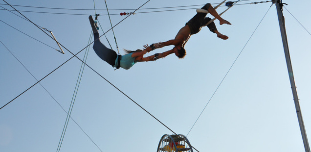 TSNY's trapeze school at the Santa Monica Pier