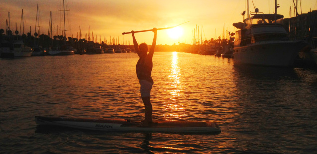 stand up paddleboarding in Marina del Rey with Pro SUP Shop