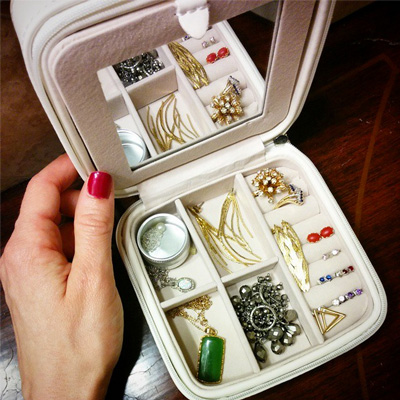 Mele and Co travel jewelry box organizer