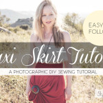Easy Pleated Maxi Skirt DIY Sewing Tutorial on Stylish Travel Girl
