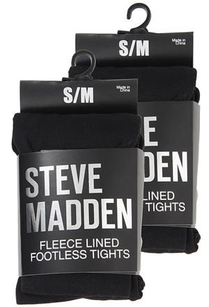 Surprisingly warm and non-bulky winter tights: Steve Madden Footless Fleece-Lined Tights - bit.ly/1GSjL5y